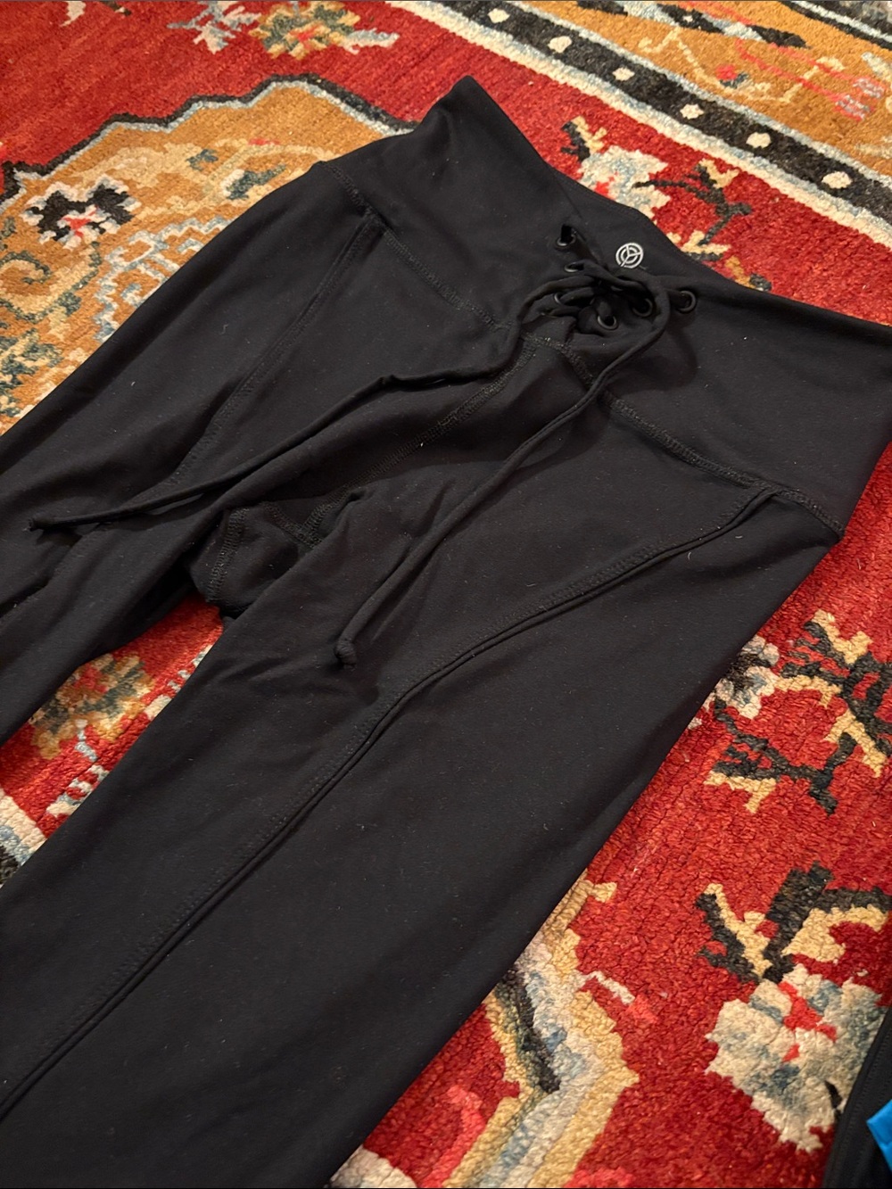 year of ours drawstring leggings black sz s